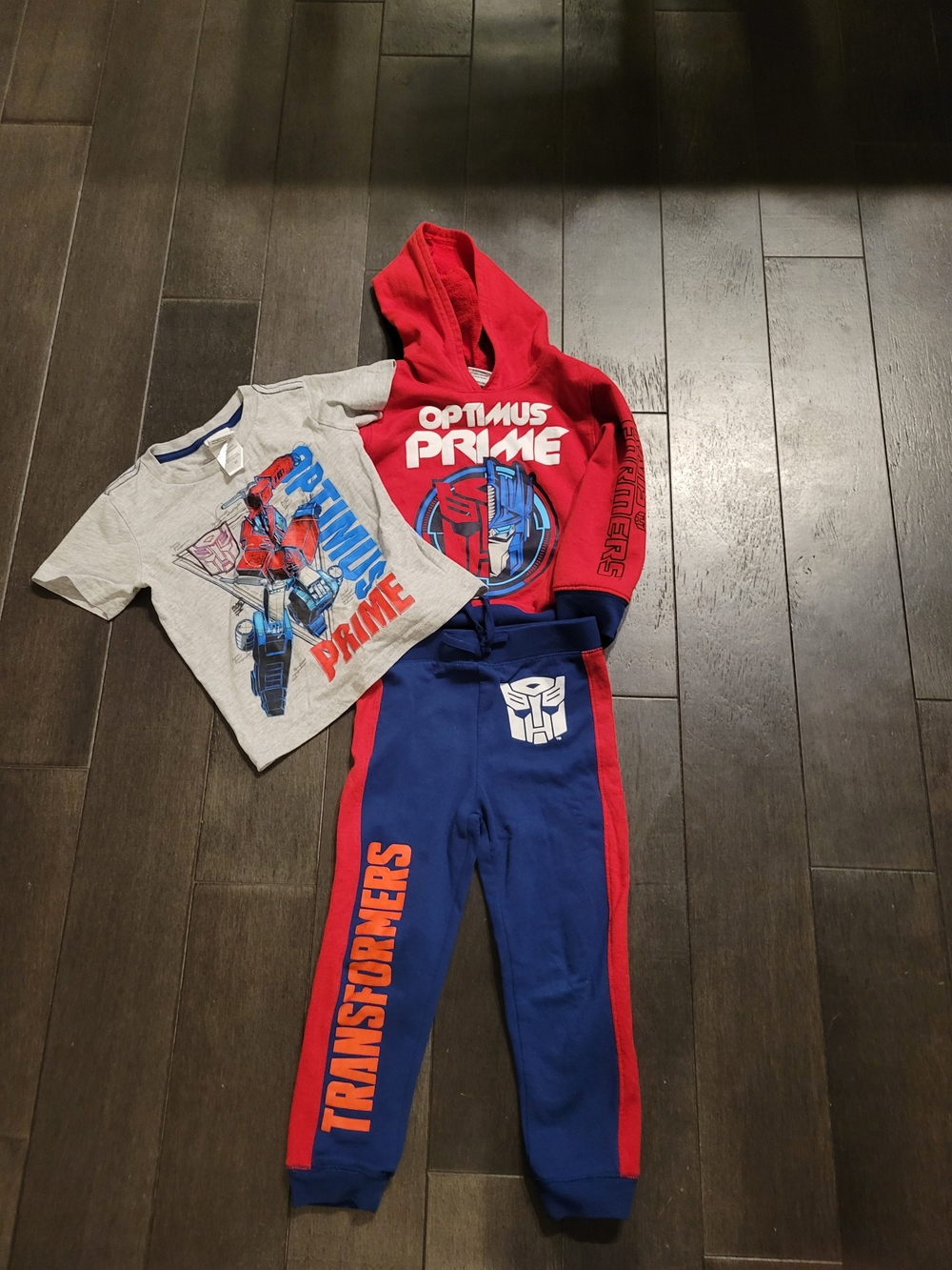 Transformers Optimus Prime Kids Hoodie & Joggers Set - Red/Blue